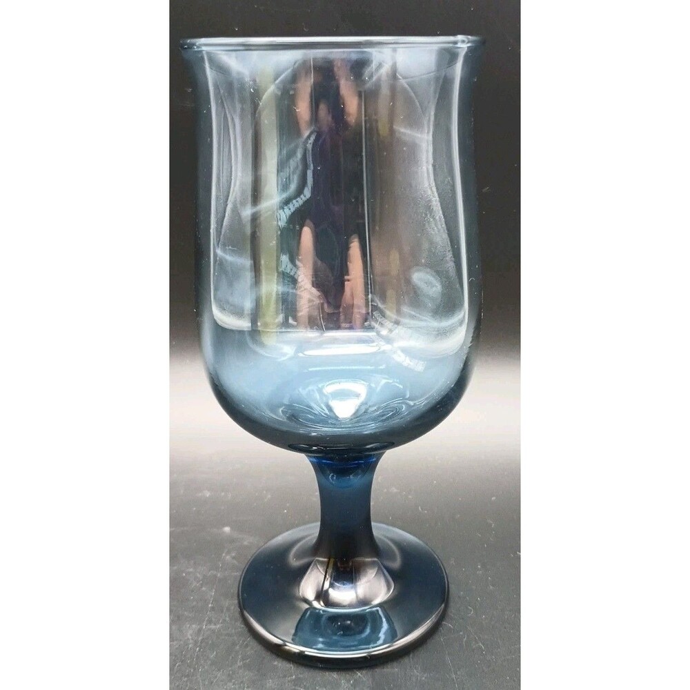 Vtg Libbey Dusky Blue Water Wine Goblet 6.5" Replacement Connoisseur Tulip